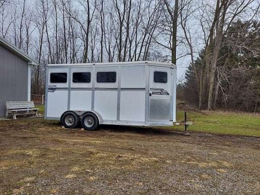 2008 Eclipse Deluxe Aluminum 3 Horse Bumper Pull