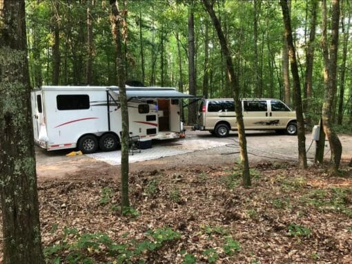 2017 Lakota Charger 8' wide BP, 2 horse slant with full Living Quarters.