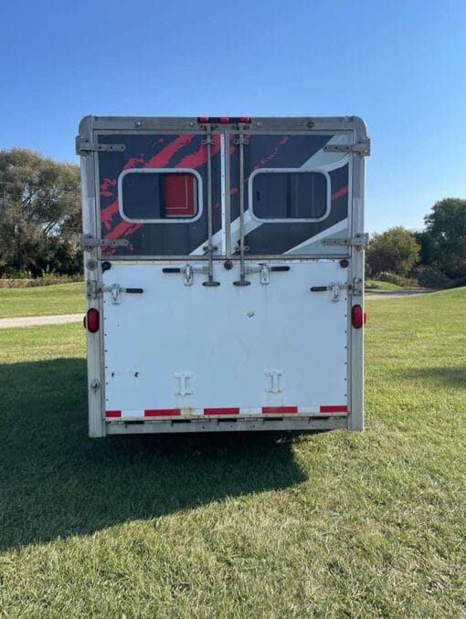 2009 Exiss 3 Horse Slant Load Gooseneck Aluminum Trailer